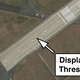 A lengthy displaced threshold of runway 05 left at Düsseldorf Airport (EDDL) in Germany (Google Earth)